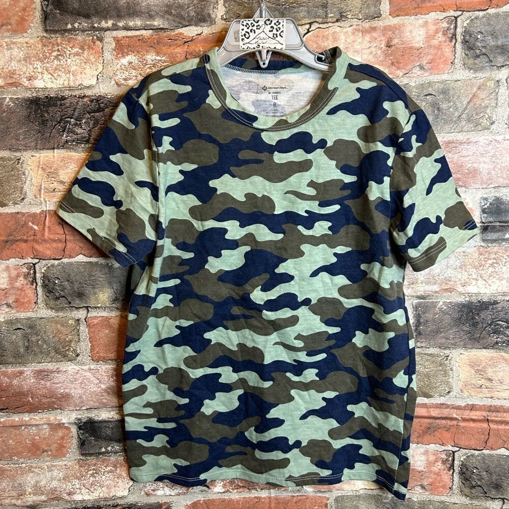 5 for $25🔥Member's Mark Green Camouflage My Favorite Tee‎ T-Shirt Boys Size 8